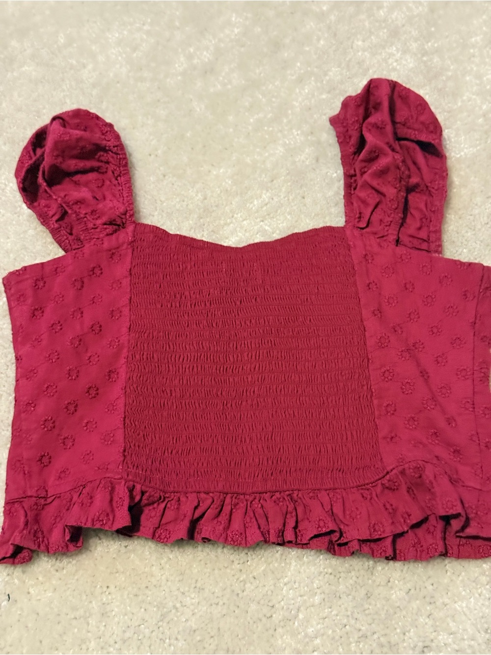 Hollister Raspberry Pink Ruffle Crop Tank - Picture 3 of 3